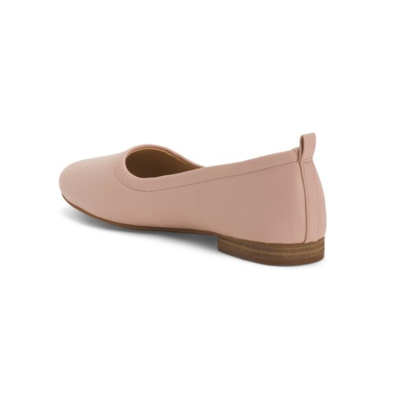 CLARKS Light Pink Leather Fawna Soft Comfort Ballet Flats - Picture 2 of 2